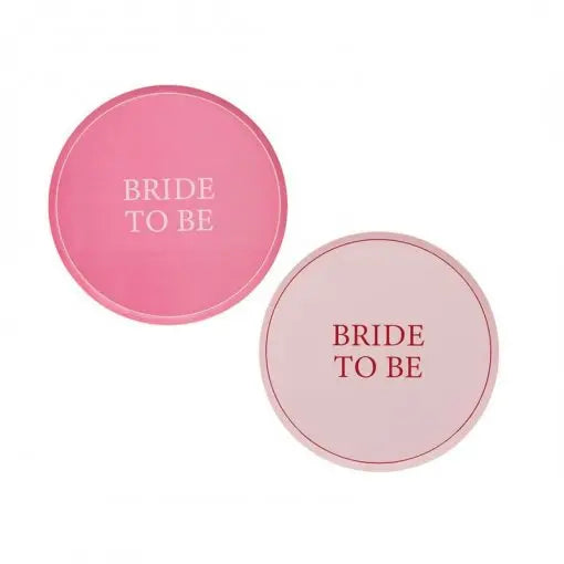 Conjunto de 8 pratos rosa "Bride to Be" para festas de casamento ou despedida de solteira, decorativos e elegantes.