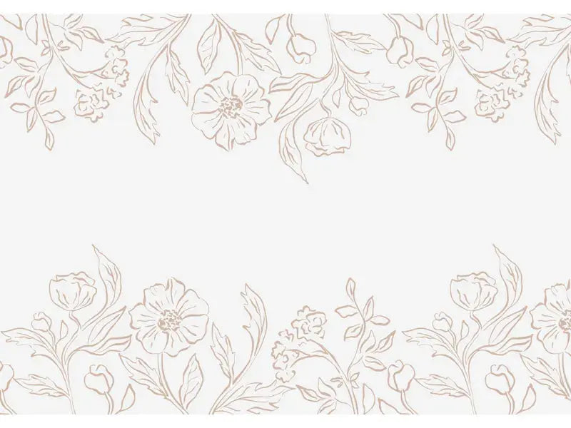Corredor de mesa branco com flores para decoração, com 5 metros de comprimento, ideal para ambientes elegantes.