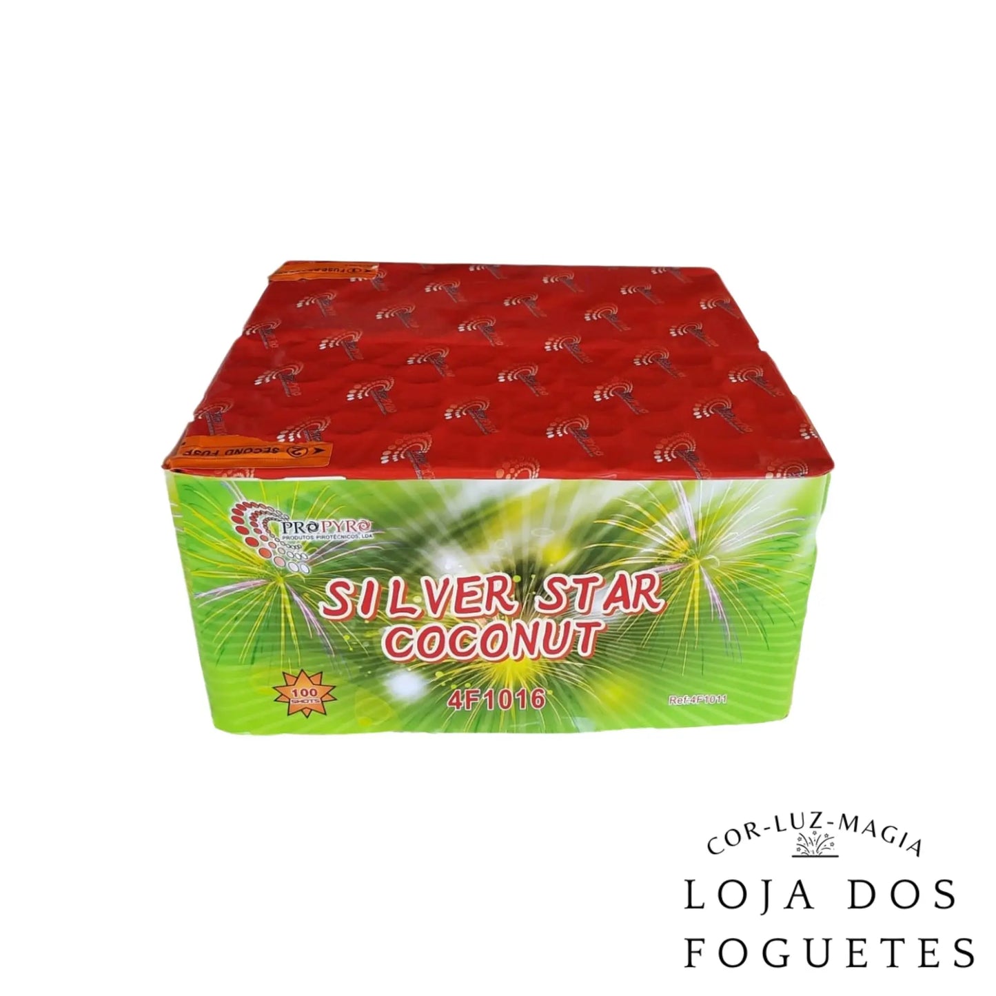 BATERIA FOGO ARTIFÍCIO 100 DISPAROS SILVER STAR COCONUT - Loja dos Foguetes