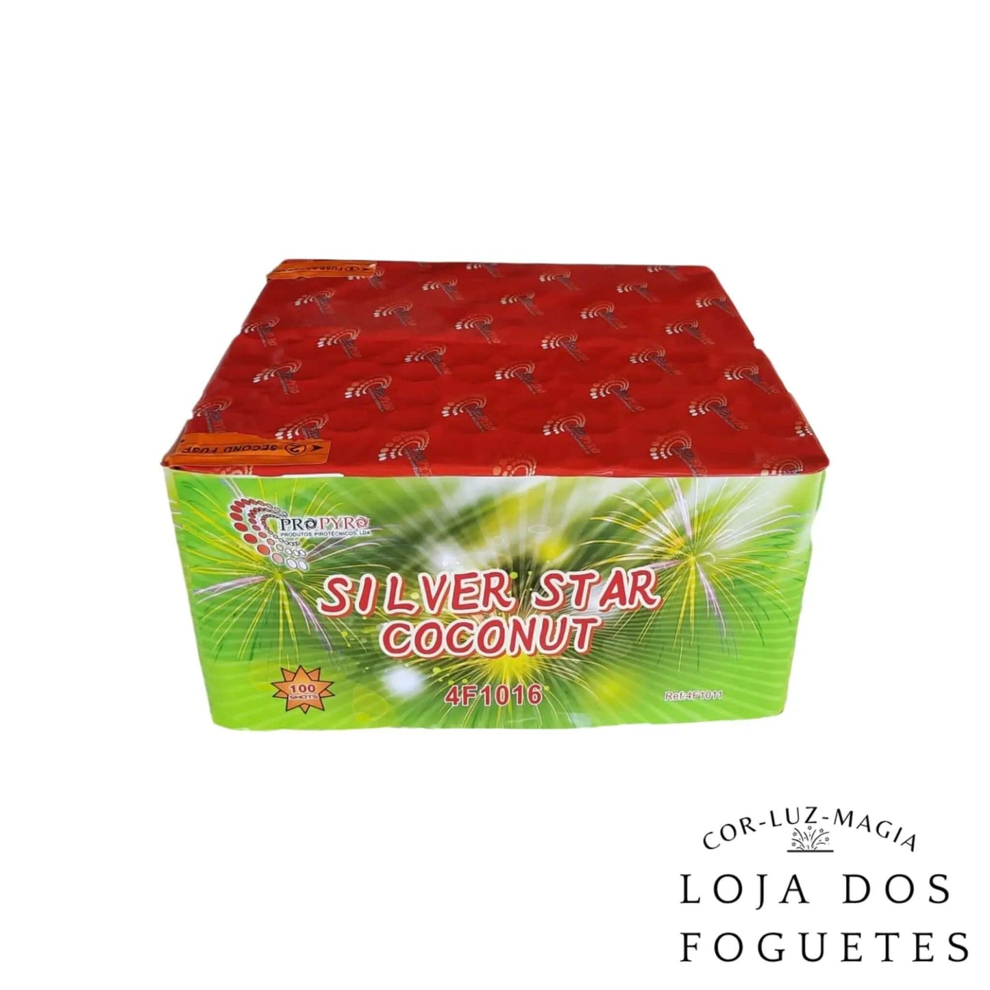 BATERIA FOGO ARTIFÍCIO 100 DISPAROS SILVER STAR COCONUT - Loja dos Foguetes