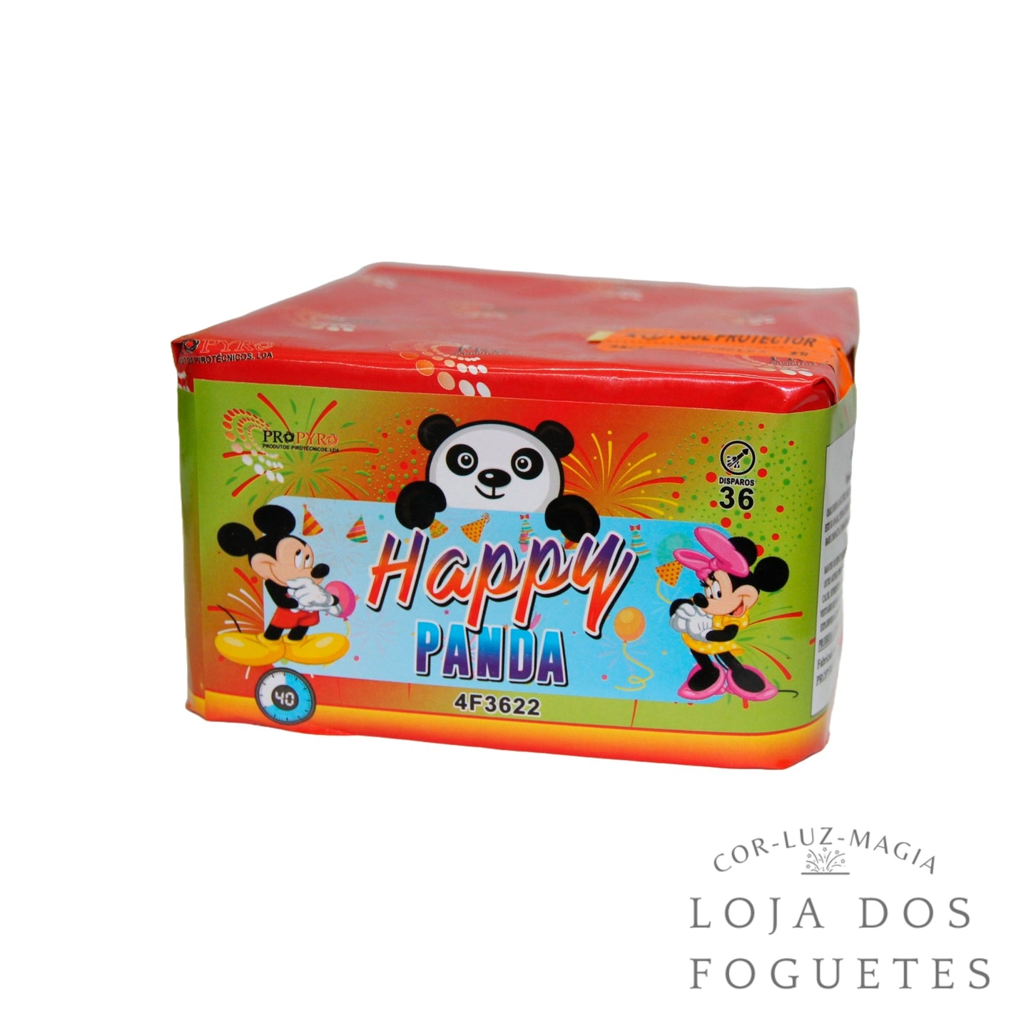 BATERIA FOGO DE ARTIFÍCIO HAPPY PANDA 36 DISPAROS - Loja dos Foguetes