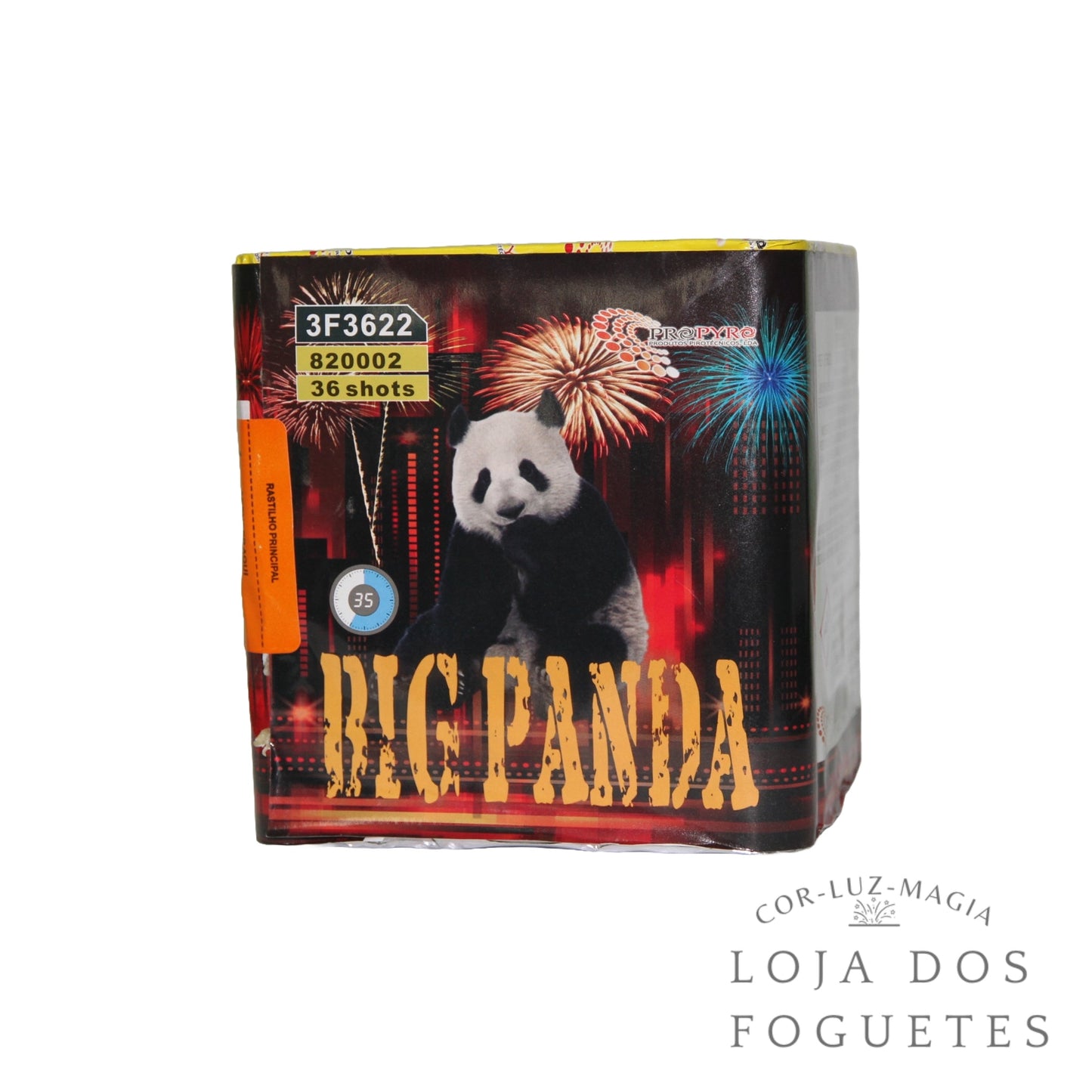 CAIXA DE FOGO 36 DISPAROS– BIG PANDA - Loja dos Foguetes