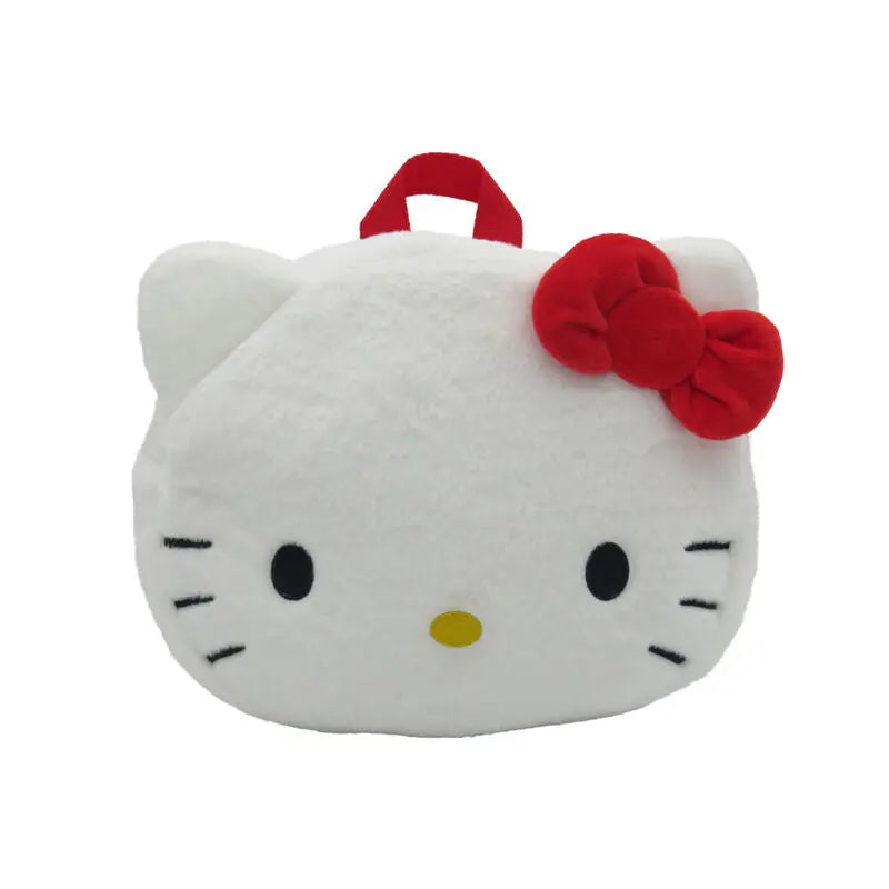 Sanrio Hello Kitty Face Pelúcia Mochila 28cm