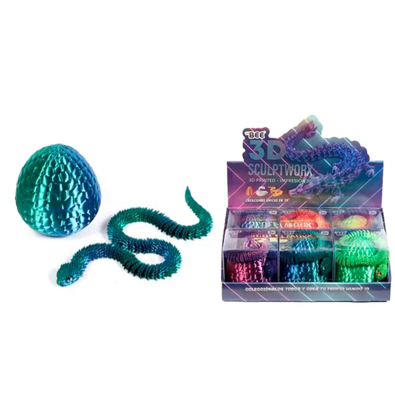 3D Estampado 10cm Cobra Ovo