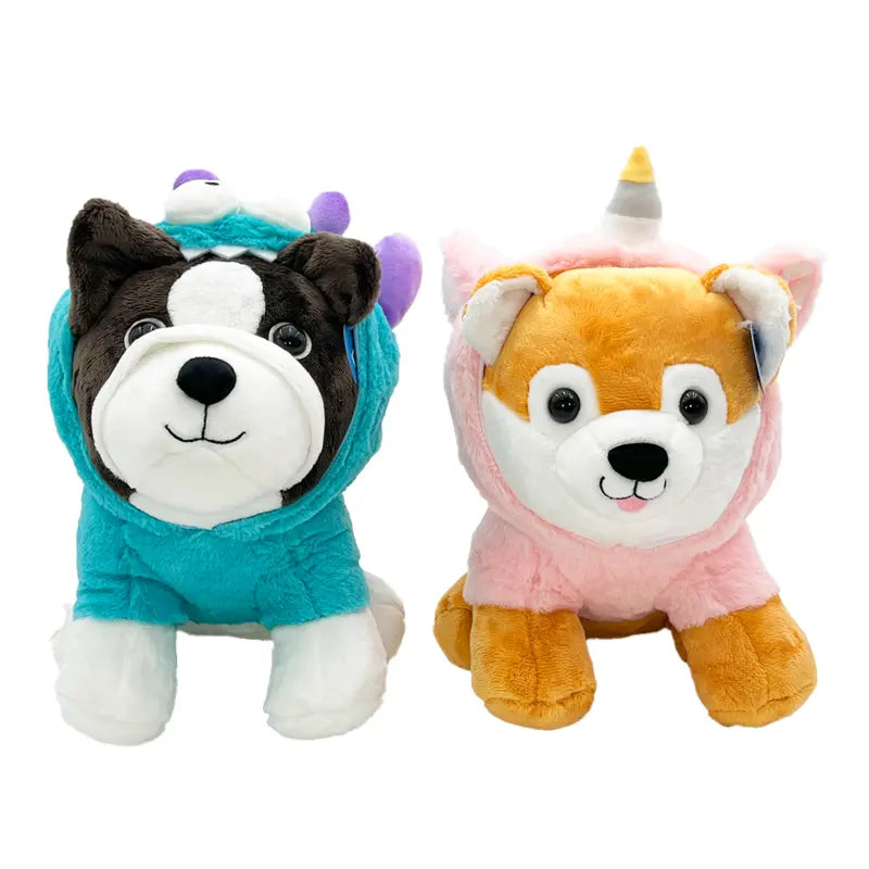 Stuffed Cão Hond met Pakje 2Mod 32cm Sortido