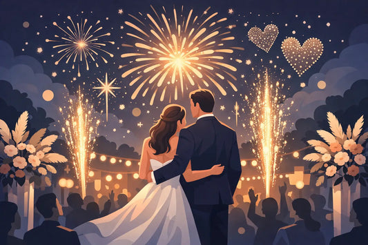 Fuegos artificiales para bodas que sí impactan