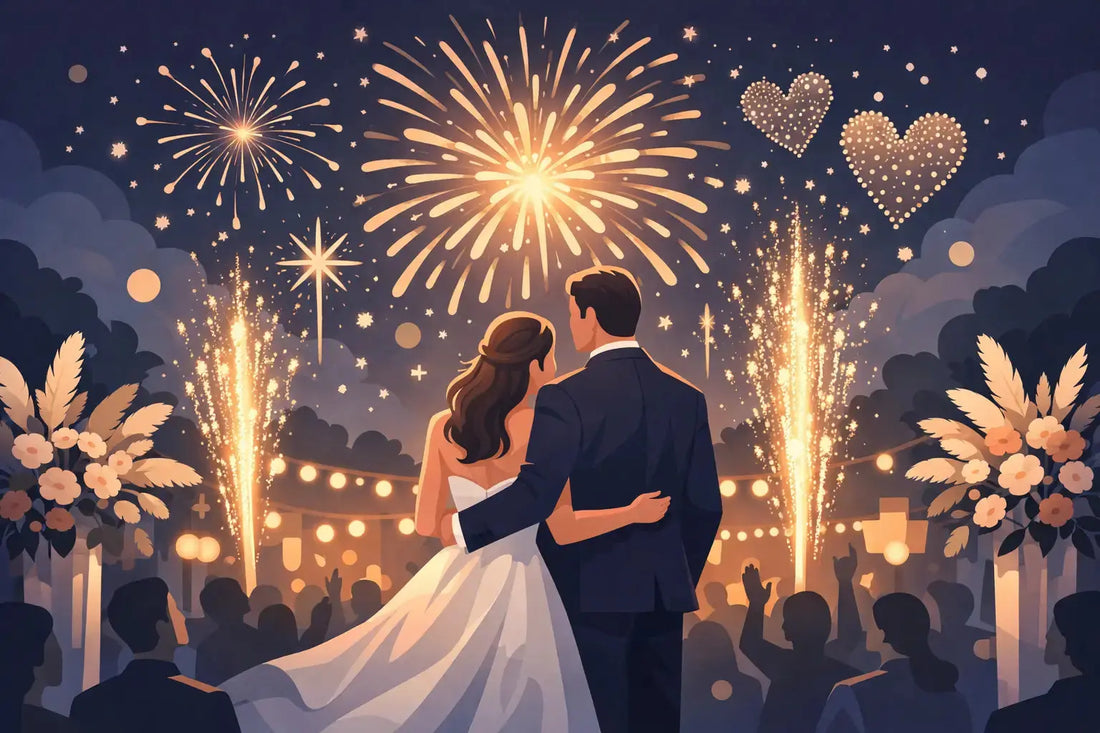 Fuegos artificiales para bodas que sí impactan