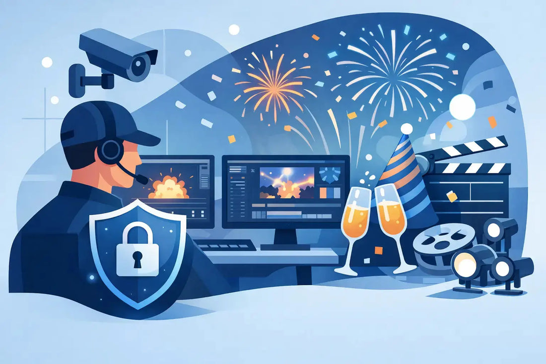 Seguridad en efectos visuales para celebrar
