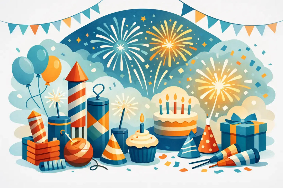 Qué fuegos artificiales comprar para cumpleaños
