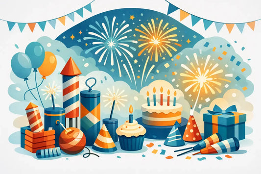 Qué fuegos artificiales comprar para cumpleaños