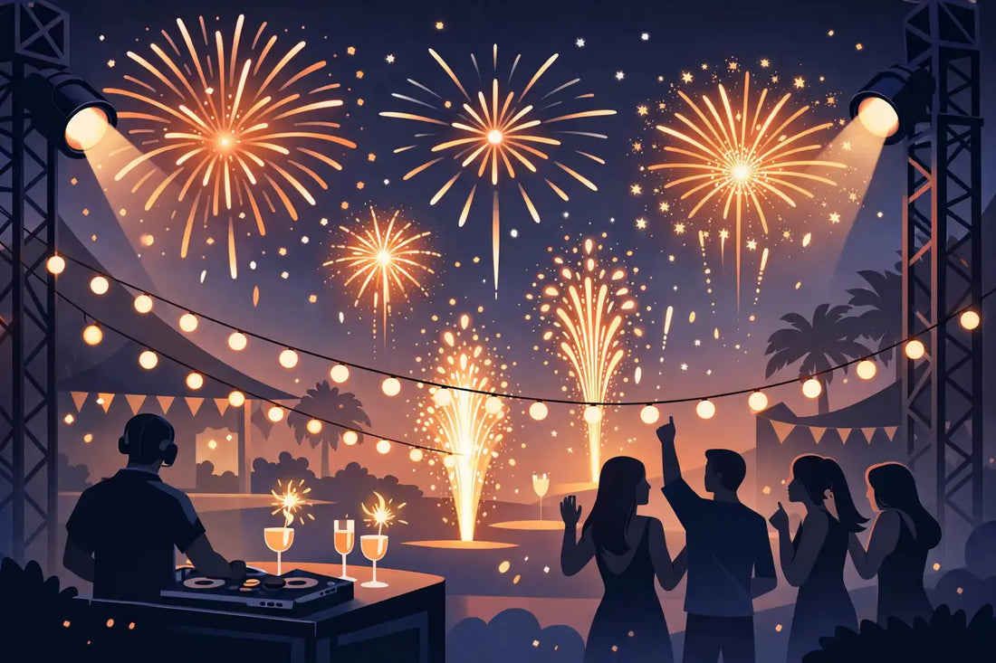 Cómo combinar luces y pirotecnia en tu fiesta