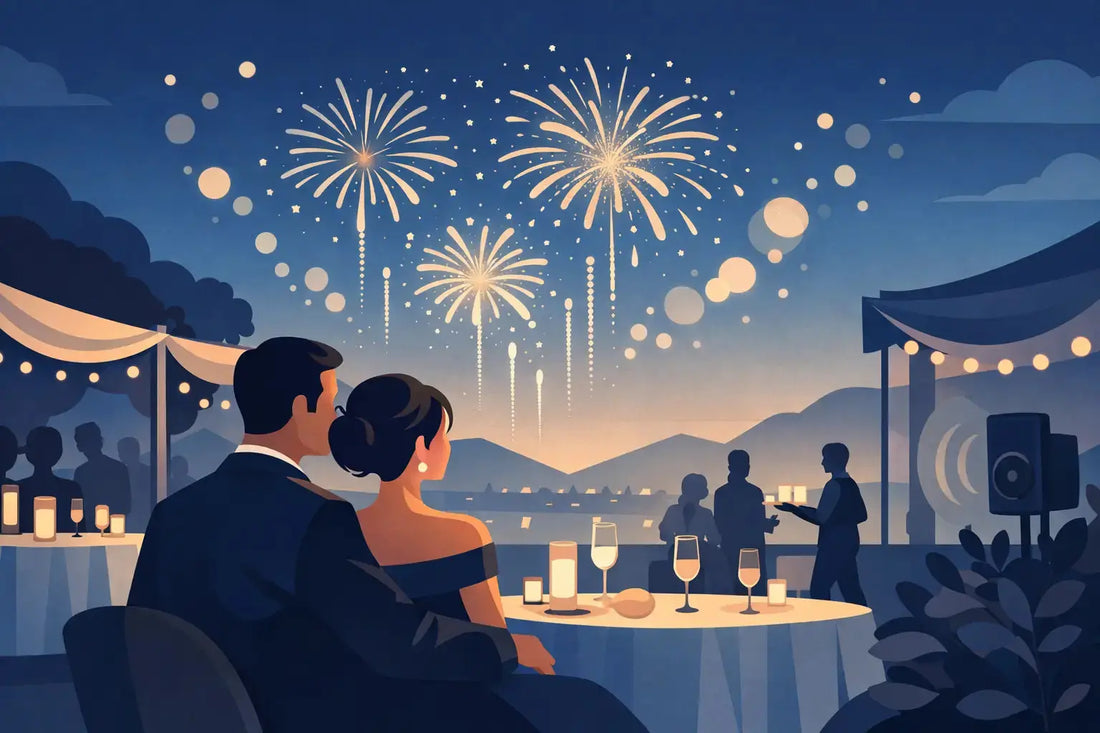 Fuegos artificiales silenciosos para eventos
