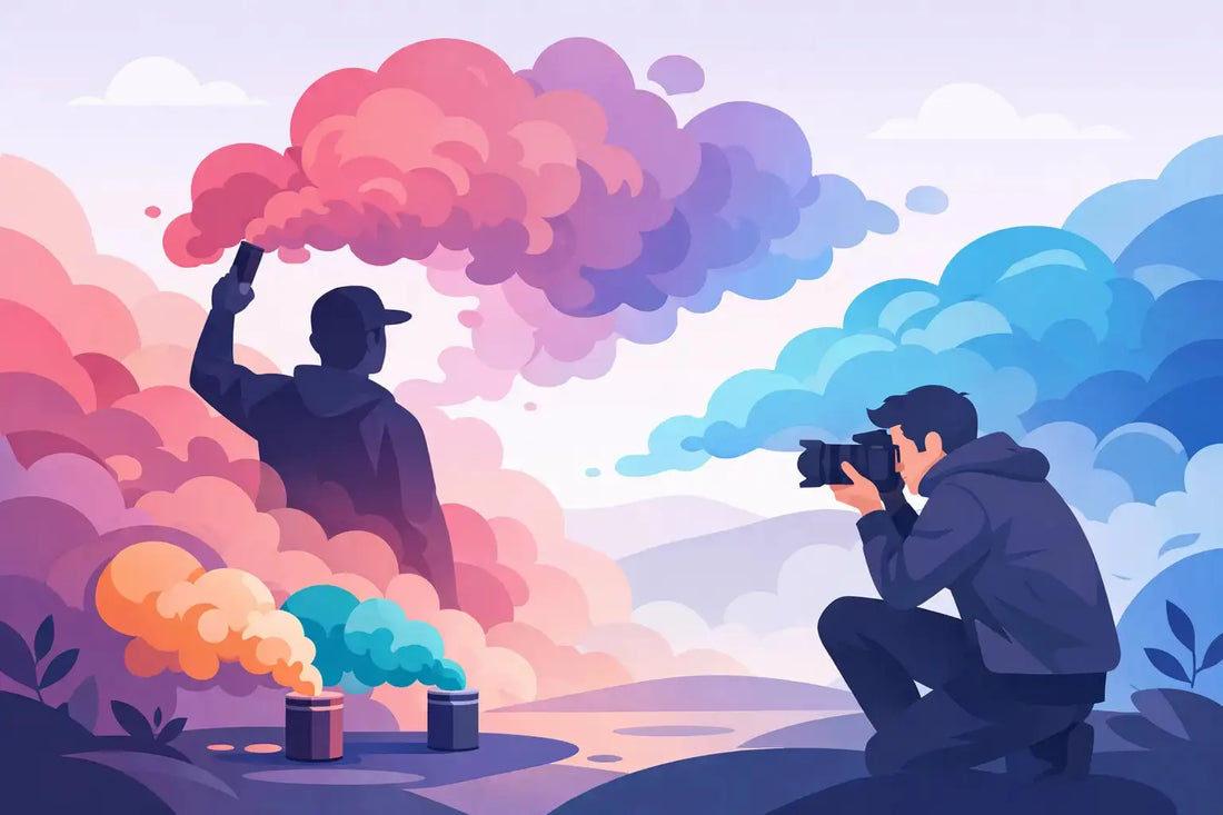 Bombas de humo para fotos con efecto wow