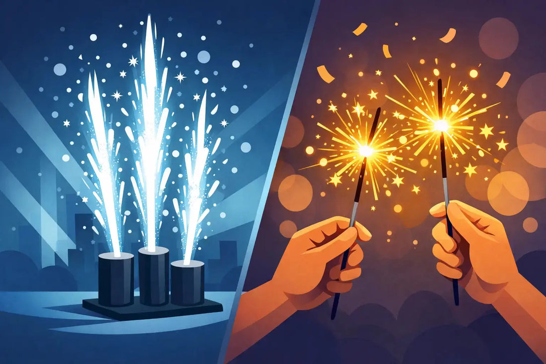 Fuentes frías vs velas sparkler: ¿cuál elegir?
