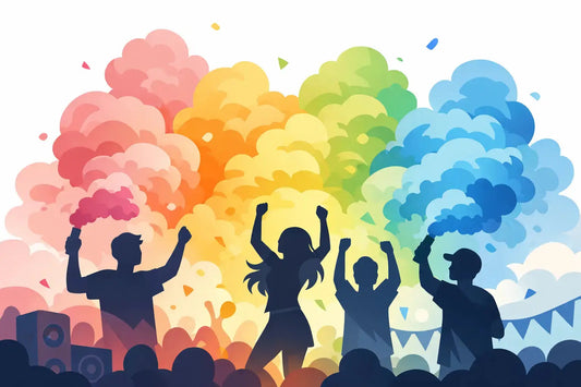 Humo de colores para fiestas que se recuerdan