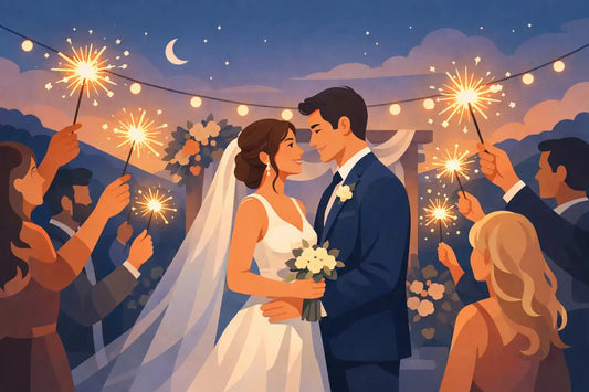 Cómo usar bengalas en bodas en tu gran día