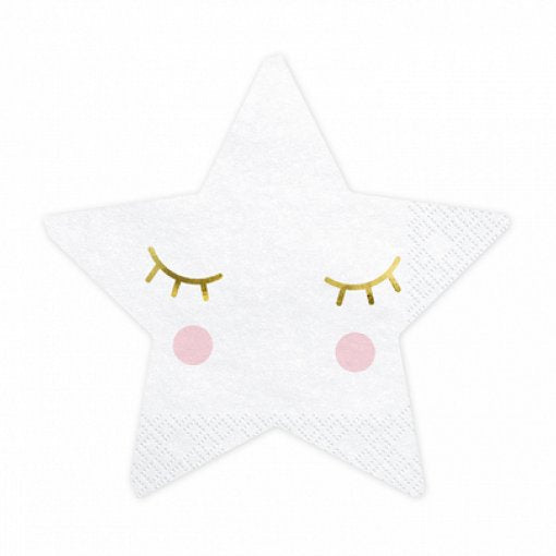 20 GUARDANAPOS 16X16CM FORMA ESTRELA