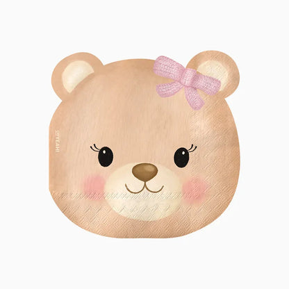20 GUARDANAPOS 33CM URSO BABY NUDE MENINA Loja dos Foguetes