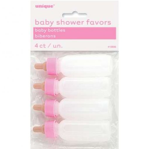 4 BIBERÕES DECORATIVOS  8,9CM ROSA