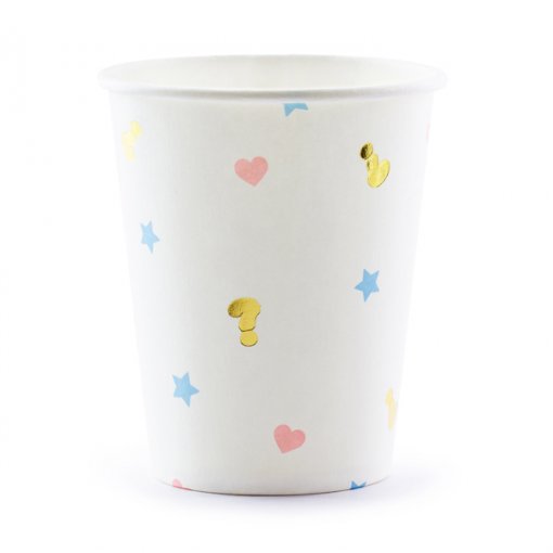 6 COPOS PAPEL 200ML 'BOY OR GIRL?' BABY SHOWER