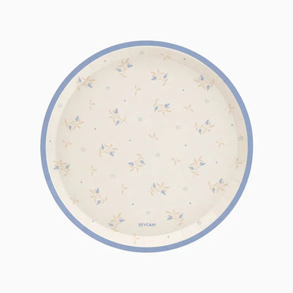 6 PRATOS 23CM FLORES BABY NUDE AZUL Loja dos Foguetes