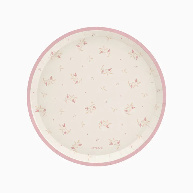 6 PRATOS 23CM FLORES BABY NUDE ROSA Loja dos Foguetes