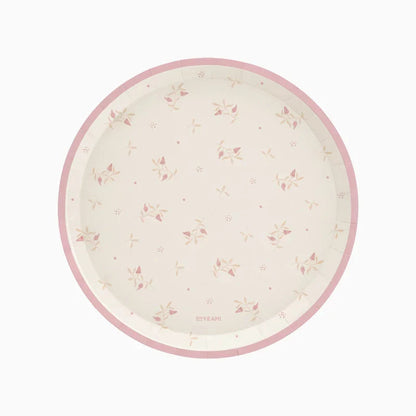 6 PRATOS 23CM FLORES BABY NUDE ROSA Loja dos Foguetes