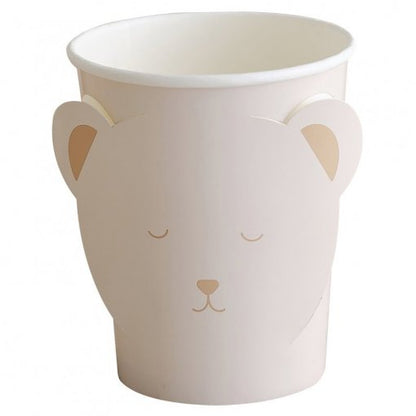 8 COPOS TEDDY BEAR COR NUDE Loja dos Foguetes