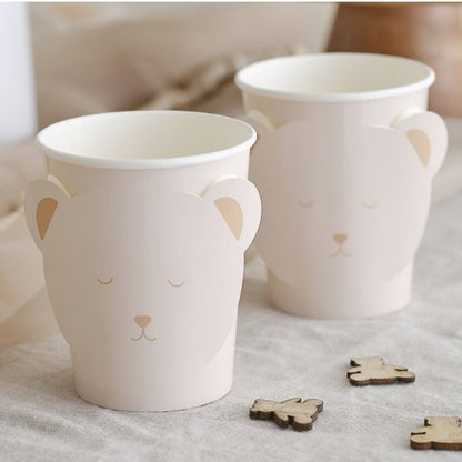8 COPOS TEDDY BEAR COR NUDE Loja dos Foguetes
