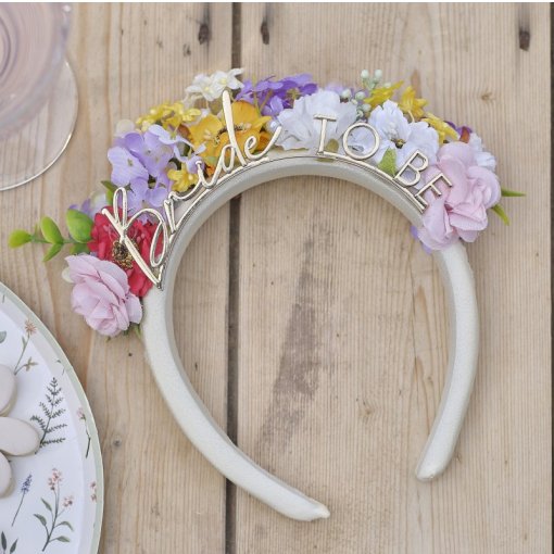 BANDOLETE FLORAL NOIVA 'BRIDE TO BE'