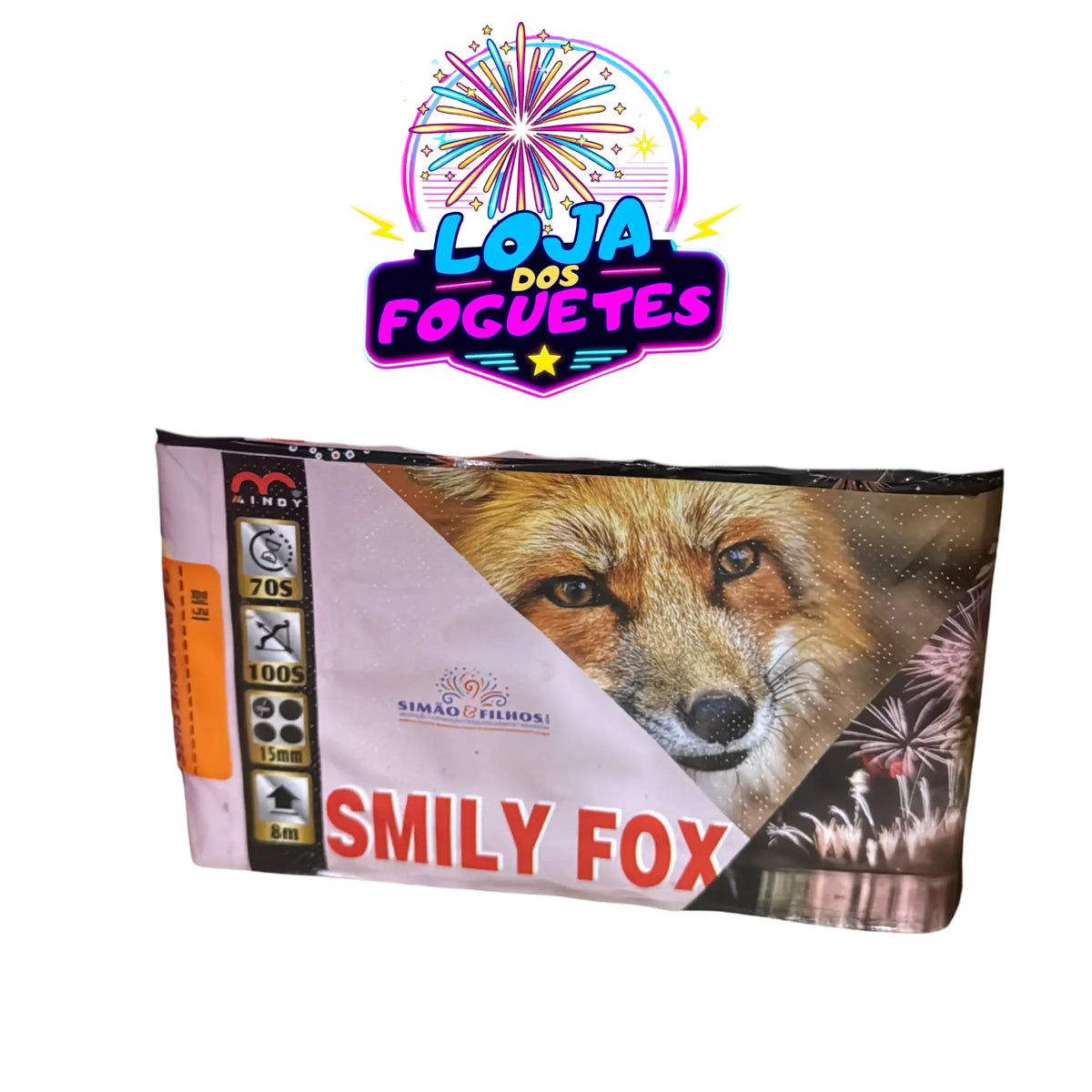 BATERIA SMILY FOX 10O DISPAROS Loja dos Foguetes
