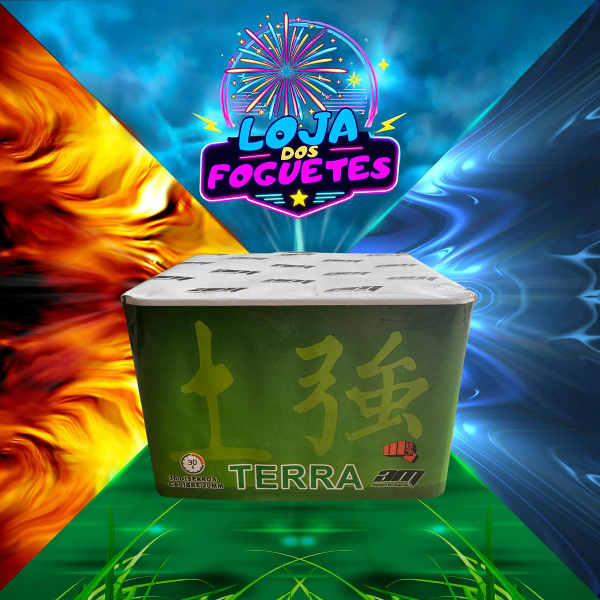 Bateria Fogo Artificio 36 Disparos - Terra Loja dos Foguetes
