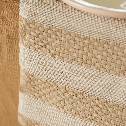 CORREDOR DE MESA 28CM X 3M RISCAS JUTA E CREME