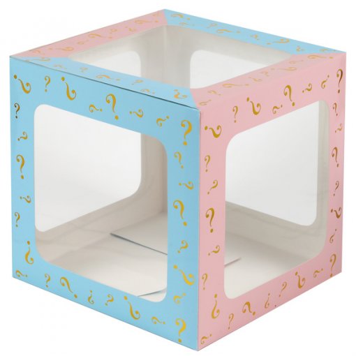 CUBO PARA BALÕES CHÁ REVELAÇÃO 30CM