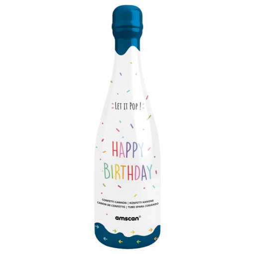 GARRAFA DE CONFETTIS MULTICOR 32CM AZUL Loja dos Foguetes