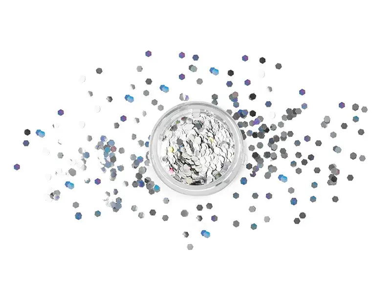 Glitter holográfico para rosto e corpo, embalagem de 3g, com partículas brilhantes para maquiagem e decoração corporal