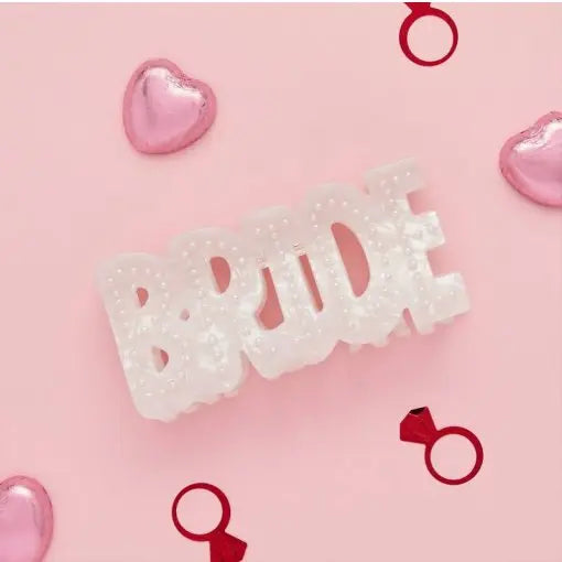Mola para cabelo branca com pérolas, acessório de cabelo estilo 'Bride' para penteados elegantes e delicados.