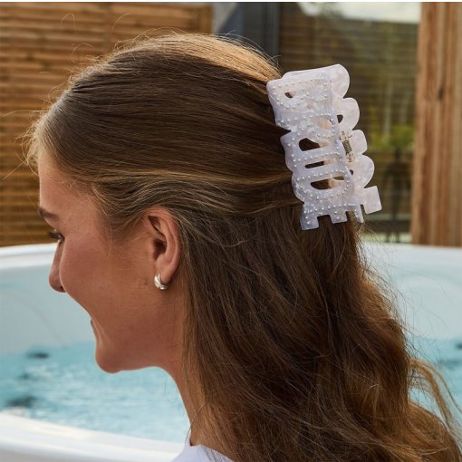 MOLA PARA CABELO 'BRIDE' BRANCA COM PÉROLAS