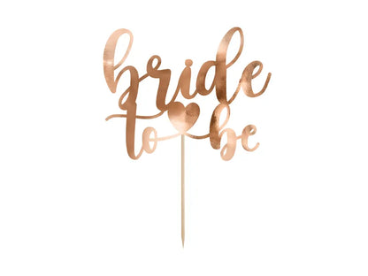 TOPO DE BOLO BRIDE TO BE - ROSE GOLD