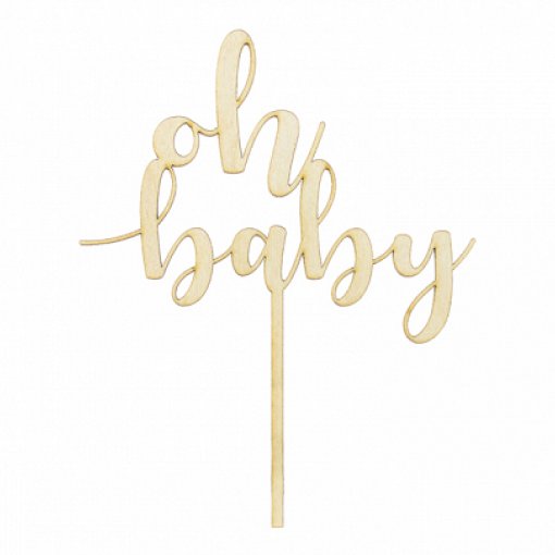 TOPO DE BOLO 'OH BABY' MADEIRA 17CM