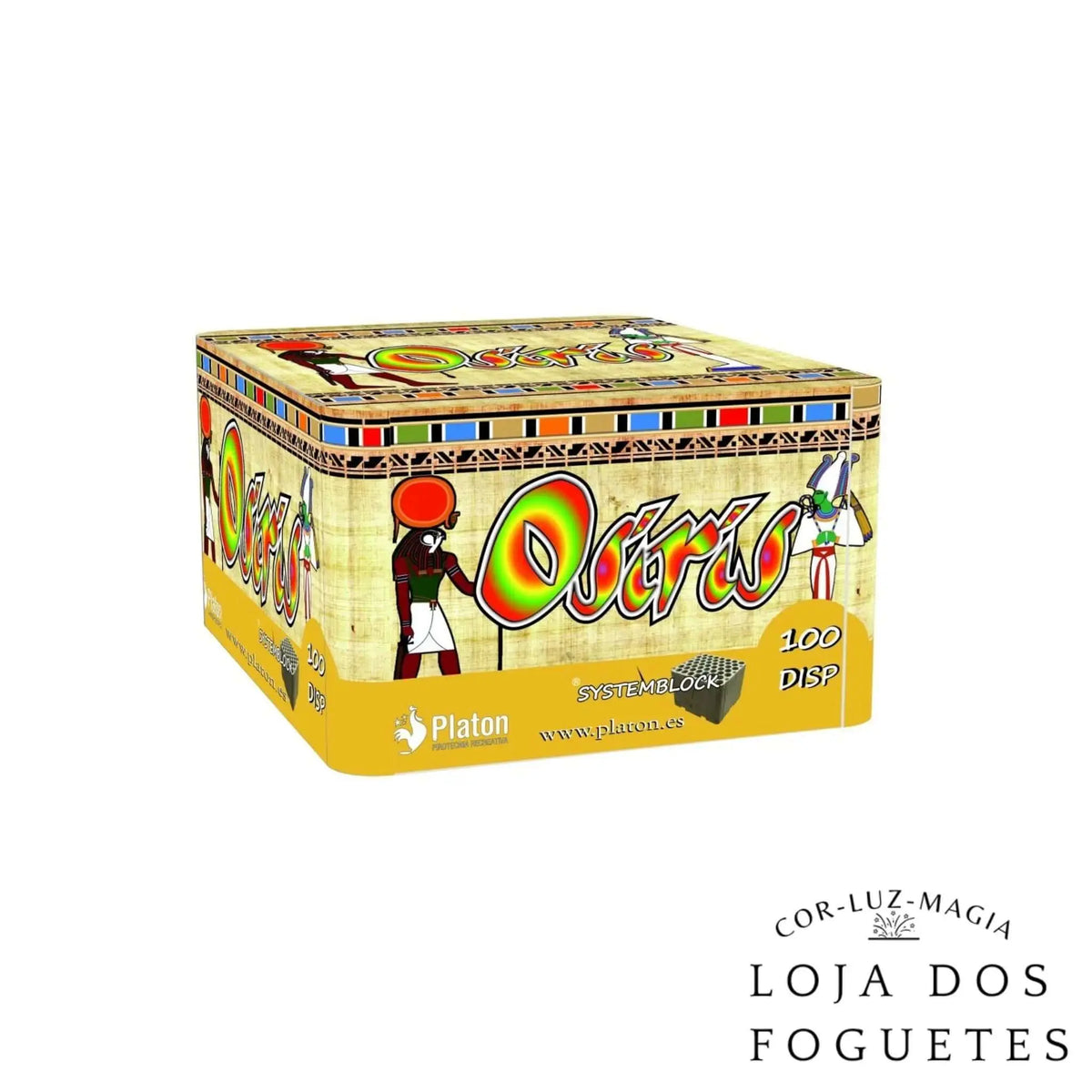 BATERIA FOGO ARTIFÍCIO 100 DISPAROS OSÍRIS - Loja dos Foguetes