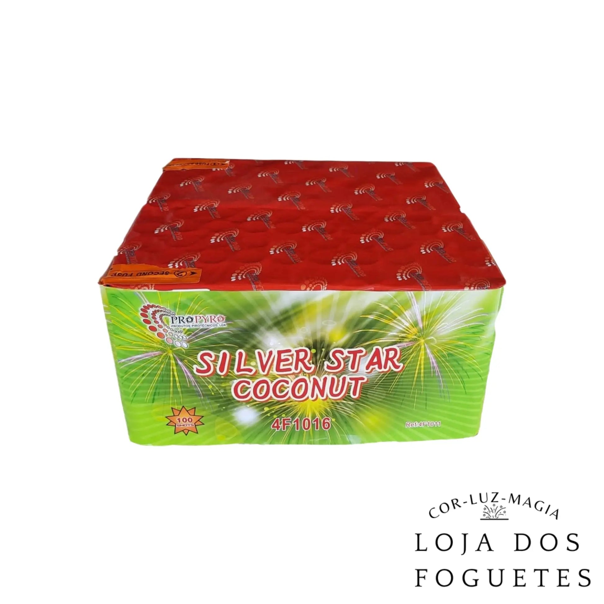 BATERIA FOGO ARTIFÍCIO 100 DISPAROS SILVER STAR COCONUT - Loja dos Foguetes