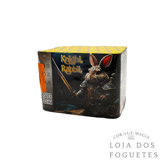 CAIXA FOGO ARTIFÍCIO 36 DISPAROS KNIGHT RABBIT - Loja dos Foguetes