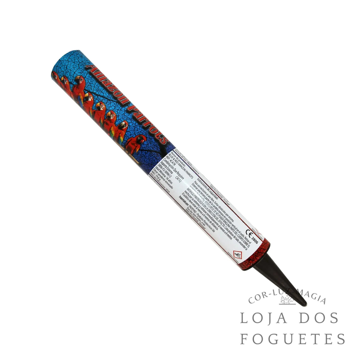 GATLING 105 DISPAROS BLUE & RED AMAZON PARROTS - Loja dos Foguetes