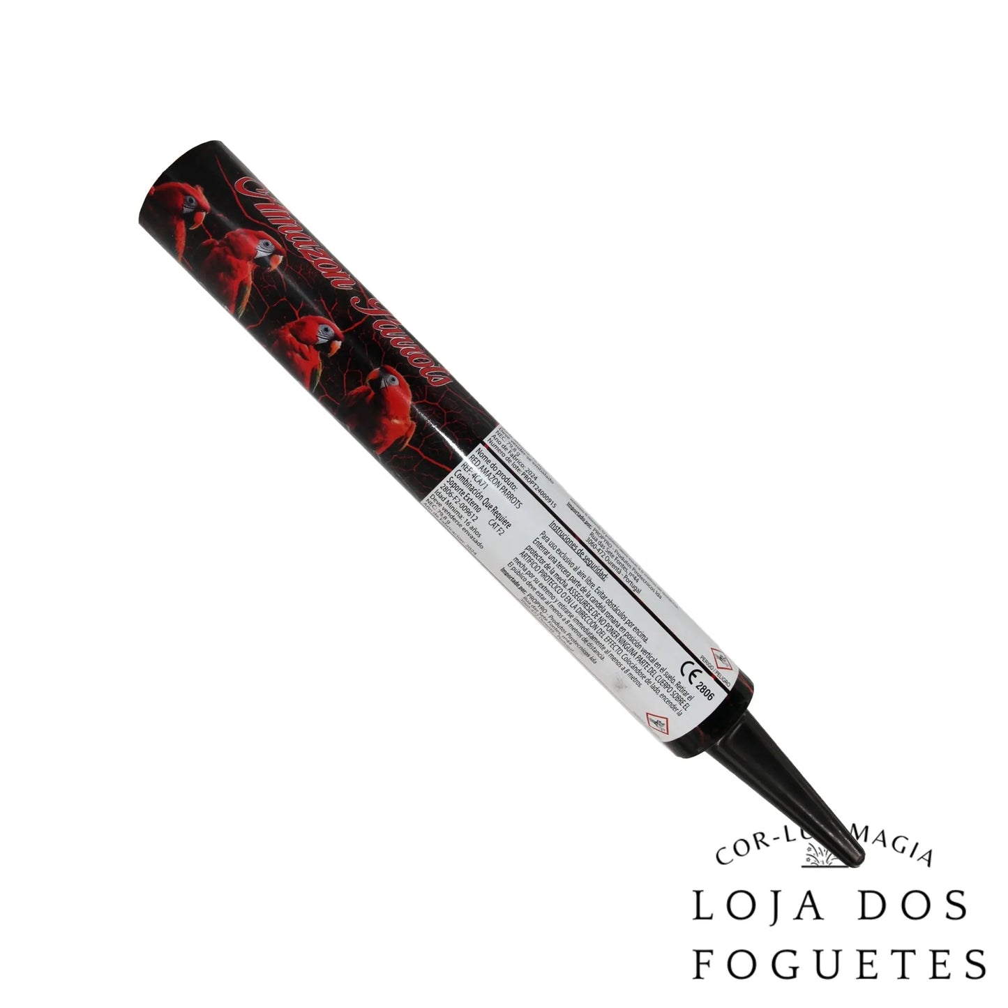 GATLING 105 DISPAROS RED AMAZON PARROTS - Loja dos Foguetes