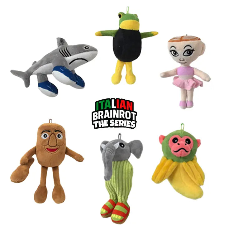 Italian Brainrot AI Plush 6Mod SORTIDO 28cm