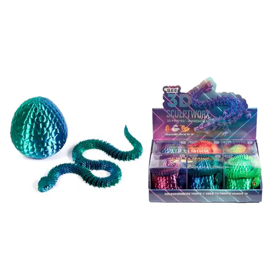 3D Estampado 10cm Cobra Ovo