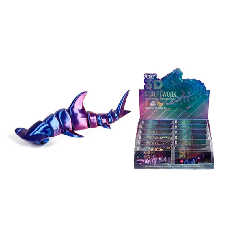 3D Estampado 18cm Hammerhead Tubarão