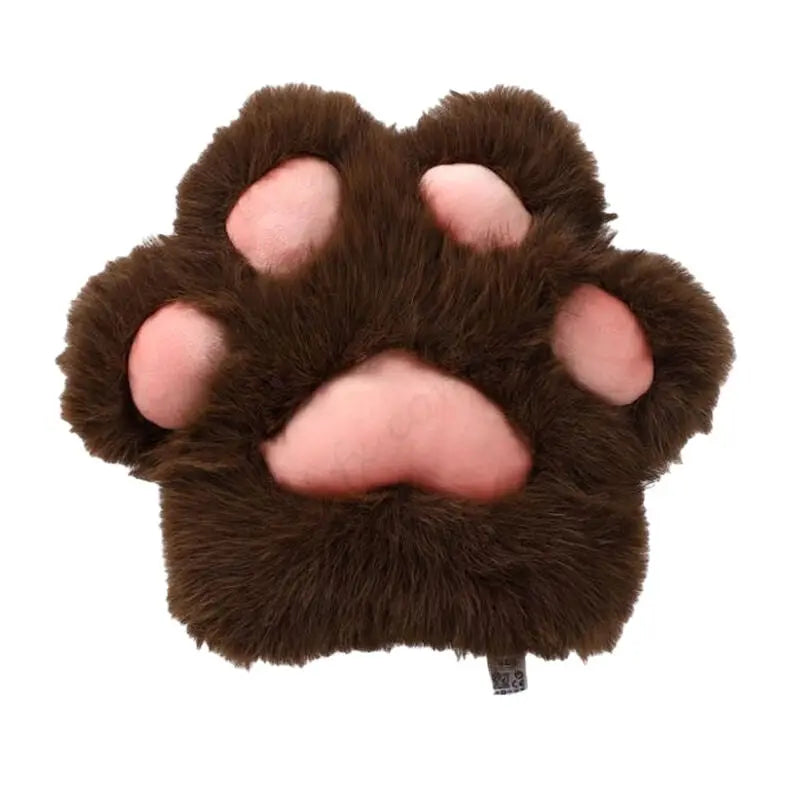 Castanho Gato paw print Almofada 40x35 cm