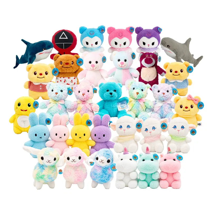 Lote T100 de Generic Pelúcia Brinquedos 22-25cm 30 Mod Sortido
